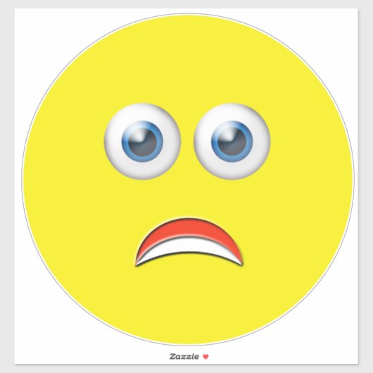 erschüttert Afraid Emoji Aufkleber (Blatt)