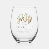 erschüttert | Oyster-Gastgeschenk Hochzeit Weinglas Ohne Stiel (Vorderseite)