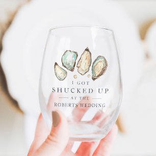 erschüttert Oyster-Gastgeschenk Hochzeit Weinglas Ohne Stiel