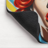 Erschütterte Frau Pop Art Mousepad (Ecke)