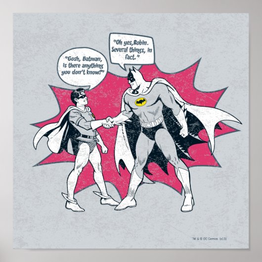 Erschütterter Händedruck zwischen Batman und Robin Poster (Vorne)