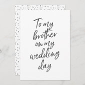 Erschwinglich für meinen Bruder an meinem Hochzeit (Vorne/Hinten)