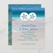 Erschwingliche Beach Wedding Sand Dollar Einladung (Vorne/Hinten)