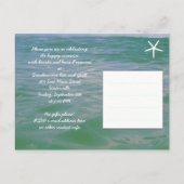 Erschwingliche Beachvolleyball-Feste nach Hochzeit Einladungspostkarte (Rückseite)