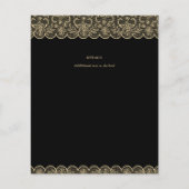 Erschwingliche Black Gold Lace Elegante Hochzeit (Rückseite)