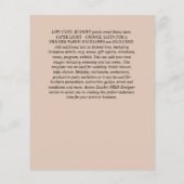 Erschwingliche Budget Rosa Blütenrosa Blumenzehen Flyer (Hinten)