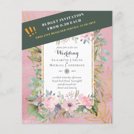 Erschwingliche Budget Rosa Blütenrosa Blumenzehen Flyer