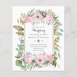 Erschwingliche Budget Rosa Blütenrosa Blumenzehen Flyer