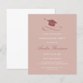 Erschwingliche Chic Pink Grad Cap Celebration Einl (Vorne/Hinten)