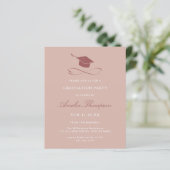 Erschwingliche Chic Pink Grad Cap Celebration Einl (Stehend Vorderseite)