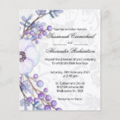 Erschwingliche Damaskus und Lila botanische Hochze Flyer (Vorne)