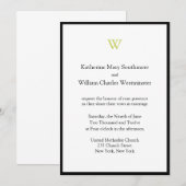 Erschwingliche Einladungen für Mongram Hochzeiten (Vorne/Hinten)