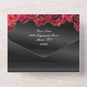 Erschwingliche Einladungen in Schwarz und Rot (Rückseite)