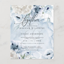 Erschwingliche elegante Watercolor Blue Poppy Blum