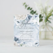 Erschwingliche elegante Watercolor Blue Poppy Blum (Stehend Vorderseite)