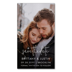 Erschwingliche Hochzeit-Save-the-Date-Fotomagnete Magnetische Visitenkarte