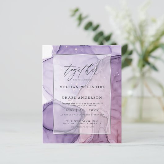 Erschwingliche Hochzeitskust4 Lavendel Rose Abstra (Stehend Vorderseite)