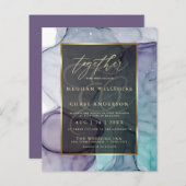 Erschwingliche Hochzeitsplatte Aquamariner Smokey (Vorne/Hinten)