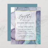 Erschwingliche Hochzeitsplatte und Aquamarine Abst (Vorne/Hinten)