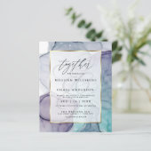 Erschwingliche Hochzeitsplatte und Aquamarine Abst (Stehend Vorderseite)