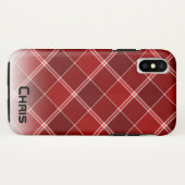 Erschwingliche karierte Telefonzelle Case-Mate iPhone Hülle (Rückseite (Horizontal))