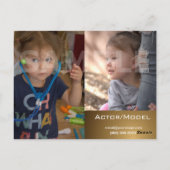 Erschwingliche Kids Headshots 2-seitige Comp-Karte Postkarte (Rückseite)