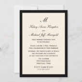 Erschwingliche Post Hochzeit Rezeption Creme Einladung (Vorderseite)