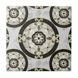 Erschwingliche schwarze und goldene Wandfliesen Fliese