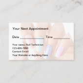 Erschwingliche Terminkarten für Nageltechniker Terminkarte (Vorderseite)