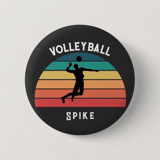 Erschwingliche Volleyball-Geschenke und Werbeaktio Button (Vorderseite)