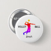 Erschwingliche Volleyball-Geschenke und Werbeaktio Button (Vorne & Hinten)
