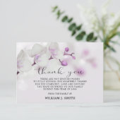 Erschwingliches Beileid Lavender DANKE IHNEN Foto (Stehend Vorderseite)