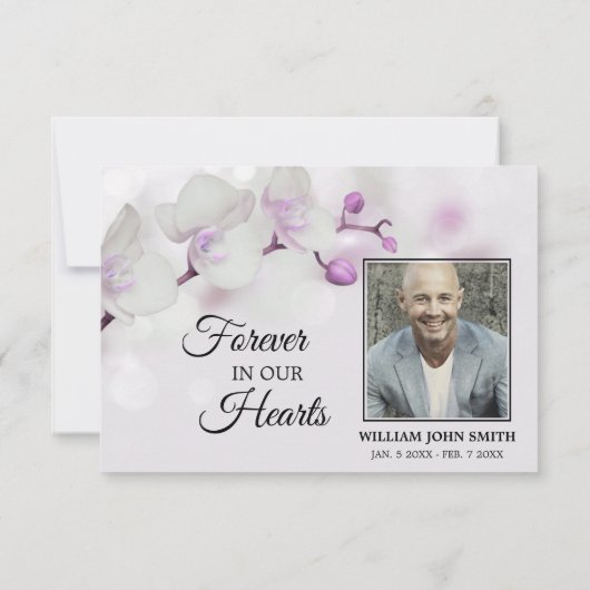 Erschwingliches Beileid Lavender DANKE IHNEN Foto (Rückseite)