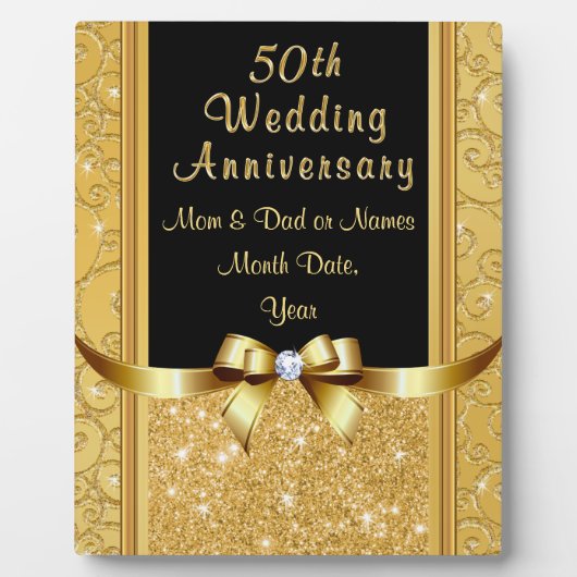Erschwingliches Geschenk zum 50-jährigen Jubiläum  Fotoplatte (Vorderseite)