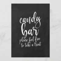 Erschwingliches Süßigkeiten-Board Hochzeitsschild