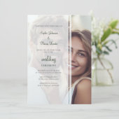 Ersetzbare Hochzeit von Fotos Einladung (Stehend Vorderseite)