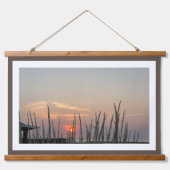 Ersetzbares Foto - Braune Border Print Wandteppich Mit Holzrahmen (Vorne)