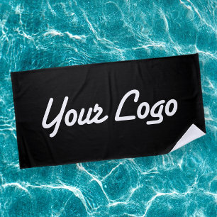 Ersetzbares Logo Fügen Sie Ihr eigenes Logo hinzu Strandtuch