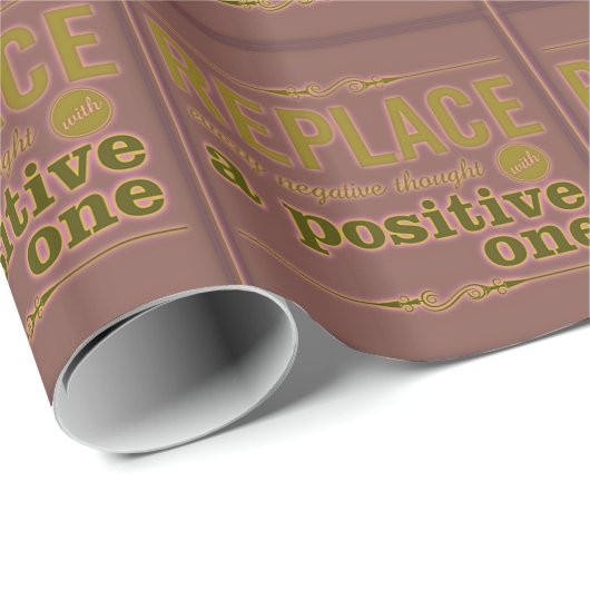 ERSETZEN ALLE NEGATIVEN GEDANKEN MIT POSITIVEM EIN GESCHENKPAPIER (Rolleneckpunkt)