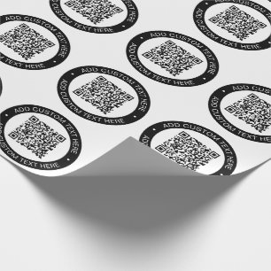 Ersetzen durch Ihren eigenen hochgeladenen QR-Code Geschenkpapier