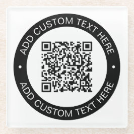 Ersetzen durch Ihren eigenen hochgeladenen QR-Code Glasuntersetzer