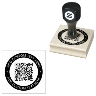Ersetzen durch Ihren eigenen hochgeladenen QR-Code Gummistempel