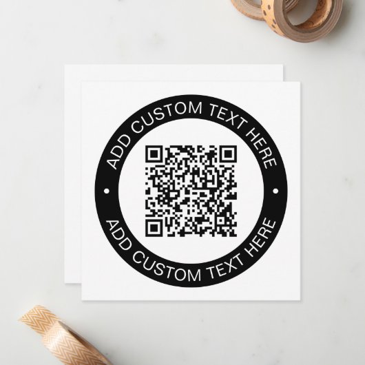 Ersetzen durch Ihren eigenen hochgeladenen QR-Code Mitteilungskarte (Vorderseite/Rückseite Beispiel)