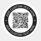 Ersetzen durch Ihren eigenen hochgeladenen QR-Code Runder Aufkleber (Vorderseite)