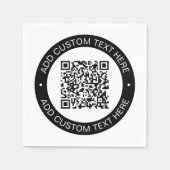 Ersetzen durch Ihren eigenen hochgeladenen QR-Code Serviette (Vorderseite)