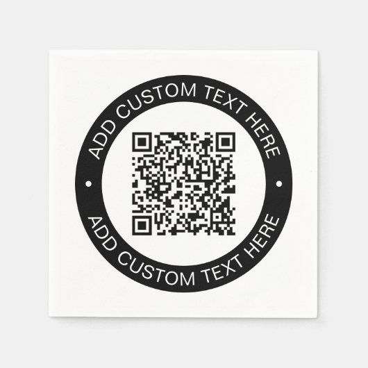 Ersetzen durch Ihren eigenen hochgeladenen QR-Code Serviette (Vorderseite)