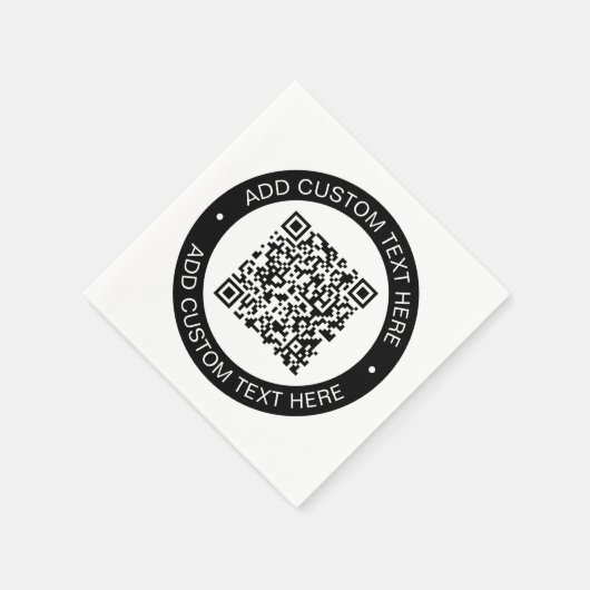 Ersetzen durch Ihren eigenen hochgeladenen QR-Code Serviette (Ecke)