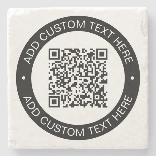 Ersetzen durch Ihren eigenen hochgeladenen QR-Code Steinuntersetzer (Vorderseite)