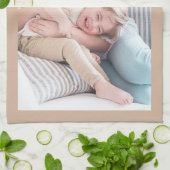 Ersetzen mit Ihrem Foto, Tan-Grenze Geschirrtuch (Gefaltet)