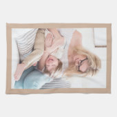 Ersetzen mit Ihrem Foto, Tan-Grenze Geschirrtuch (Horizontal)